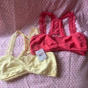 Free people xs/s super soft sports bras bundle 2 NWT